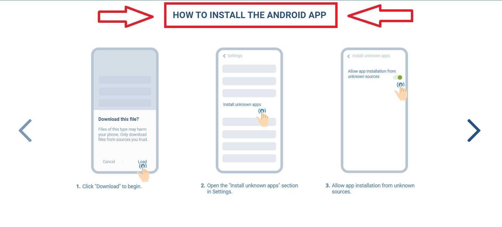 System requirements of the 1xBet apk